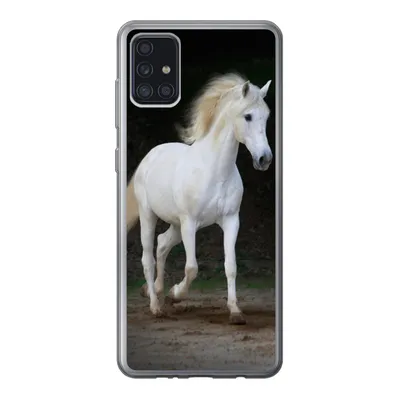 Produktbild von MuchoWow® Handyhülle Schutzhülle Hülle für Samsung Galaxy A52 5G Pferde - Sand - Dunkel Silikon Softcase Handy Hülle - Umschlag