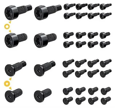 Obrázek produktu pro Šrouby Torx odolné proti krádeži – 40 kusů – Kovové spojovací prvky – Šrouby Anti-Torx pro zabezpečení dveří a vstupů