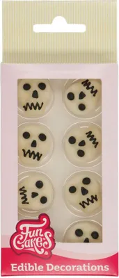 Obrázek produktu pro FunCakes Cukrové pastové ozdoby lebky Set/8