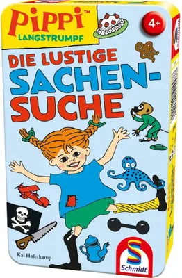 Obrázok produktu pre Schmidt 51448 - Pippi Langstrumpf - Mitbringspiel in Metalldose, Die lustige Sachensuche