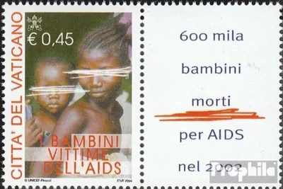 Produktbild von Briefmarken Vatikanstadt 2004 Mi 1488Zf mit Zierfeld (kompl.Ausg.) postfrisch Aids