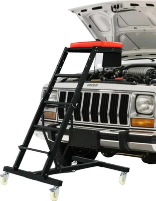 Obrázek produktu pro Zvedák pro automobily, výškově nastavitelný, nosnost 400 liber, černý