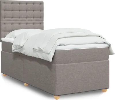 Produktbild von Möbel Boxspringbett mit Matratze Taupe 100x200 cm Stoff - Bettrahmen 3293509