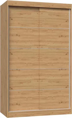 Obrázok produktu pre Moderná skriňa IGA s posuvnými dverami – šírka 120 cm | Farba: Artisan Oak/dub