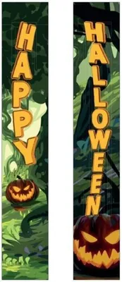Productafbeelding van EUROPALMS Halloween-banner, "Spookbos", set van 2, 30x180 cm (80164207)