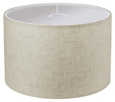 Produktbild von Omgoods - Lampenschirm aus Stoff für Tischlampe, Durchmesser 30 cm x Höhe 20 cm, Beige-Gelb