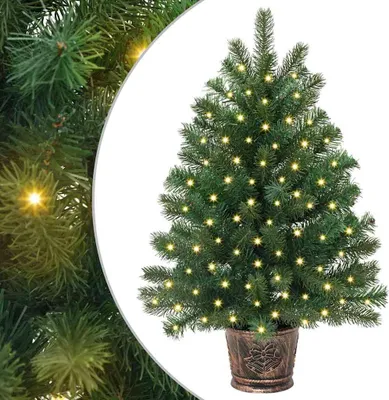 Image de vidaXL Arbre de Noël artificiel avec 150 LEDs Vert 95 cm PE et PVC