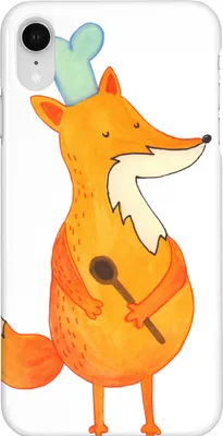 Produktbild von Mr. & Mrs. Panda Iphone XR Handyhülle Fuchs Koch - Weiß - Geschenk, Premium Kunststoff, Spruch Lustig, Handy Case, Bäcker, Hungrig, Chefkoch, Kochlöffel