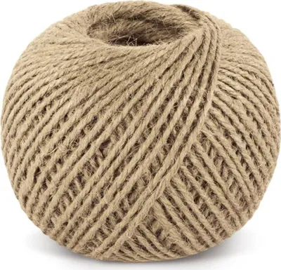 Zdjęcie produktu dla Sznurek jutowy – motek 200 g, ok. 130 m, średnica 1,75 mm – naturalny