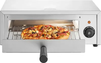 Zdjęcie produktu dla Piec do pizzy elektryczny 50 cm 1500W stalowy do domu i gastronomii