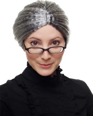 Produktbild von WIG ME UP Perücke Oma Gouvernante grau schwarz  69020-P103-68