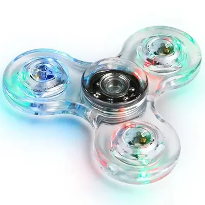 Image de Spinner LED lumineux transparent - Fidget spinner moderne et divertissant KP32705
