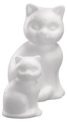 Immagine prodotto di Rayher 3320100 Gatto in polistirolo, 13 cm, bianco