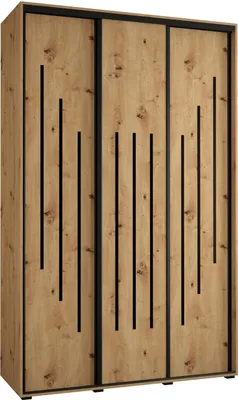 Produktbild von MEBLE KRYSPOL Davos 8 Schrank, drei Türen - 235,2x150x45 cm - Artisan  Artisan Schwarz
