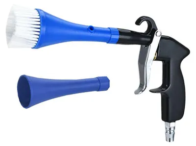 Productafbeelding van Reinigingspistolen voor auto's, luchtföhnborstel met 2 nozzles, 1/4-inch inlaatadapter, 360 graden draaibare slang voor het interieur, om vuil weg te blazen