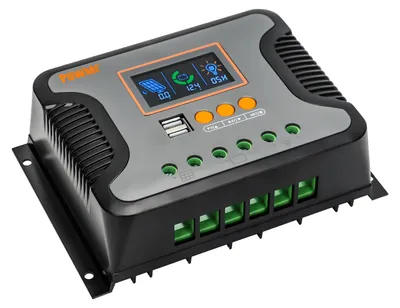 Immagine prodotto di Regolatore di carica solare, tecnologia PWM, display LCD, 80A, 12V/24V/36V/48V, integrato per sistemi off-grid