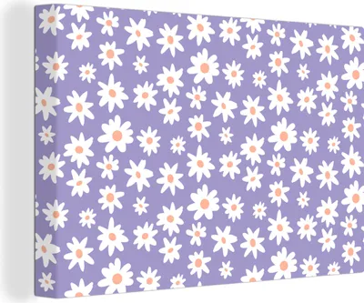 Produktbild von OneMillionCanvasses® - Leinwandbilder - 140x90 cm, Sommer - Blumen - Lila, Wandbilder Kunstdruck Wanddekoration