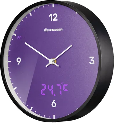 Produktbild von MyTime LEDsec Wanduhr 24 cm - Lila