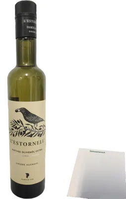 Produktbild von L’Estornell "Natives Olivenöl Extra" (500ml Flasche) + usy Block