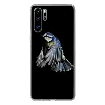 Produktbild von MuchoWow® Handyhülle Schutzhülle Hülle für Huawei P30 Pro Vögel - Federn - Schwarz Silikon Softcase Handy Hülle - Schutzdeckel