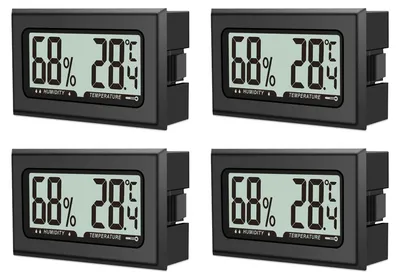 Productafbeelding van Set van 4 Digitale Hygrometers met Thermometer en LCD-display