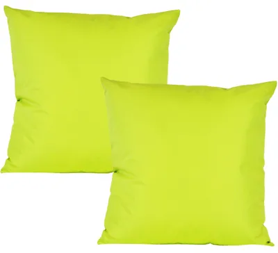 Produktbild von JACK 2er Set 50x50cm Outdoor Kissenhülle Kissenbezug Wasserfest Sitzkissen Lounge Kissen Garten Stuhl Lotus Effekt, Farbe:Limette