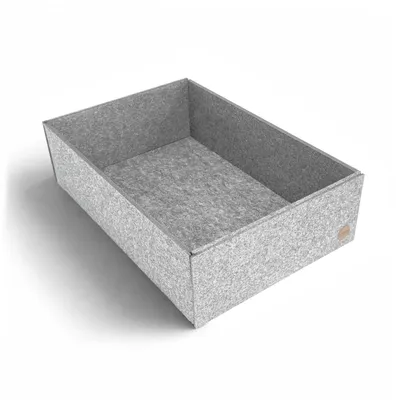 Produktbild von Aufbewahrungsbox CLEAN Filz 45 x 30 x 13 cm ohne Deckel in hellgrau meliert