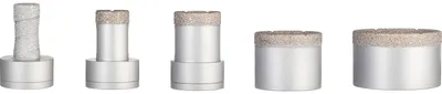 Productafbeelding van PRO Ceramic droge boorkroonsets met X-Lock-aansluiting, 68x33, 51x33, 35x33, 25x33, 20 mm, 5-delig.