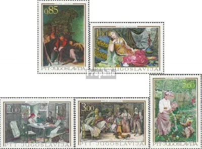 Produktbild von Briefmarken Jugoslawien 1967 Mi 1257-1261 (kompl.Ausg.) postfrisch Jugoslawische Kunst