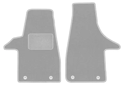 Produktbild von Fußmatten Automatten Velours Grau für Volkswagen Transporter T6 2015- Set 2-tlg