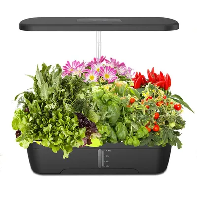 Produktbild von Pflanzenlampen mit 12 Pods, erdloses Anbausystem, LED-Pflanzenlampe und automatischem Timer, höhenverstellbar,Hydroponisches Anzuchtsystem