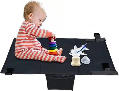 Immagine prodotto di Poggiapiedi ribaltabile per bambini, nero, lettino da viaggio