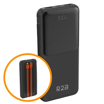 Productafbeelding van R2B Powerbank 10.000 mAh met Kabels - 22,5W Snelladen - USB-C