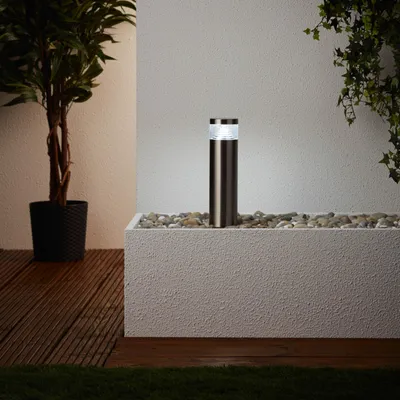 Zdjęcie produktu dla Zewnętrzna lampa cokołowa LED, wysokość 30 cm, średnica 8 cm, 4 W, 460 lm, 6500 K, IP44