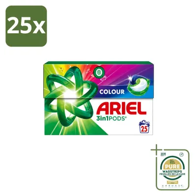 Produktbild von 25 x Ariel 3in1 Pods Color - Buntwaschmittel - 500 g - Vorratspackung - 25 Stücke