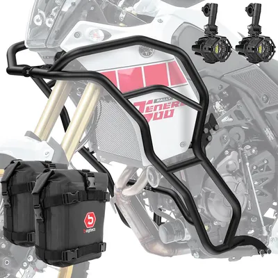 Produktbild von Set Sturzbügel + Scheinwerfer + Tasche für Yamaha Tenere 700 19-24 KT3
