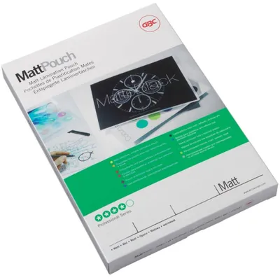 Produktbild von GBC Matte Laminiertaschen A3, 2x125 Micron (50), Matt, A3, 0,25 mm, 50 Stück(e)
