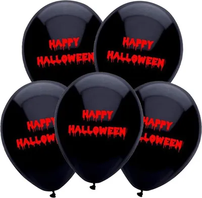 Obrázek produktu pro Balónky s potiskem HAPPY HALLOWEEN – 5 ks.