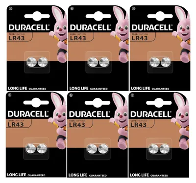 Produktbild von 12 x Duracell LR43 (6 Blister à 2 Batterien) 12 Batterien (186/V12GA)