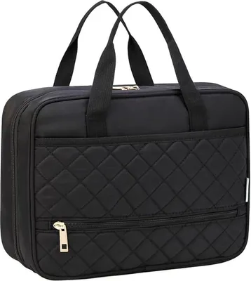 Produktbild von Kosmetiktasche mit Gepäckriemen und mehreren Fächern für Frauen - Große Reisekosmetiktasche - Modische hängende Kosmetiktasche - Wasserabweisende Make-up-Tasche für Urlaub, Geschäftsreise, Fitnessstudio von VASCHY