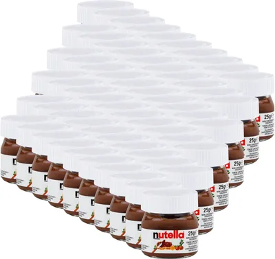 Produktbild von Ferrero Nutella Mini Glas Brotaufstrich Schokolade 25g - Nuss-Nougat (60er Pack