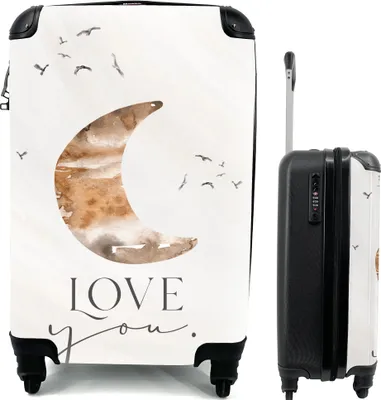 Produktbild von MuchoWow® MuchoWow® Koffer Handgepäck Trolley Rollkoffer Kleine Reisekoffer mit 4 Rollen - Zitate - Sprichwörter - Kinder - Liebe dich - Jungen - Mädchen - Kinder - Cabin Size < 55x40x23 cm & 55x40x20