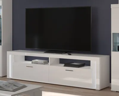 Produktbild von Lowboard Skylight | weiß Hochglanz | inkl. Frontbeleuchtung ohne Unterbauspot