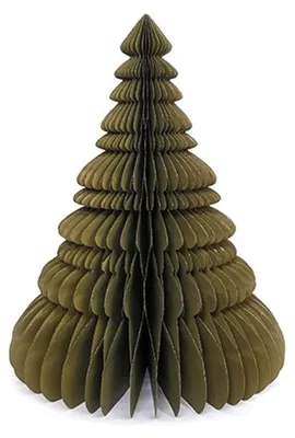 Only Natural – Wabenpapier-Weihnachtsbaum – Grün – 60 cm – Ansicht 1