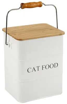 Vorratsbehälter für Katzenfutter, 6 l, luftdicht, weiß