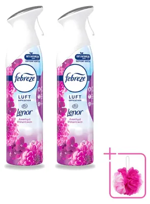 Productafbeelding van 2 x Febreze Luchtverfrisser Spray - Amethist Bloemengeur - 300 ml - Voordeelverpakking - 2 stuks