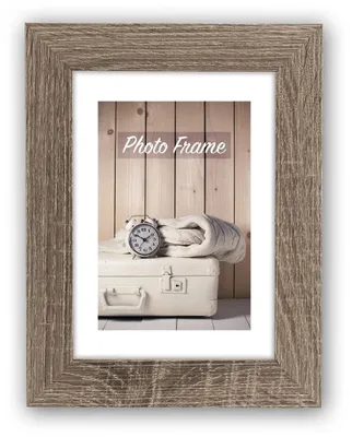 Image de Cadre photo en bois rectangulaire brun pour 20x30 cm
