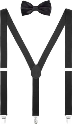 Produktbild von Herren Armbänder & Fliege 2-in-1 Set - 2,5 cm breit - Y-Form - Perfekt für Hochzeiten - ShopFlot