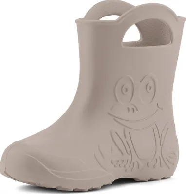 Produktbild von Ladeheid Eva Kinder Jungen Mädchen Gummistiefel Regenschuhe LA-CA-01 ( Hellbeige, 34/35 EU).