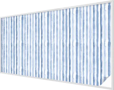 Obrázek produktu pro Vitrážová fólie na okna - 116x200 cm - vitrážový vzor - neprůhledná dekorativní fólie na ochranu soukromí - samolepicí, UV ochrana - modré pruhy